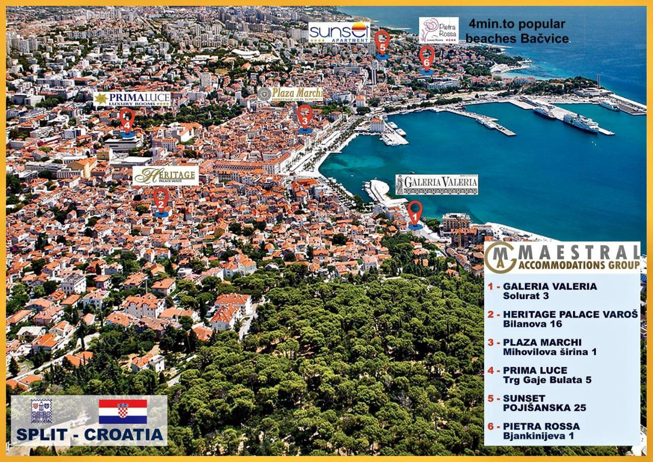 Pietra Rossa Hotell Split Eksteriør bilde